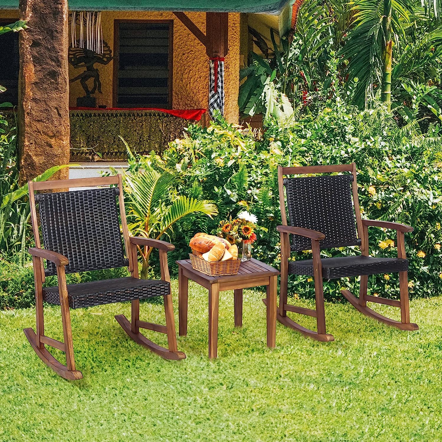 open-box-tangkula-acacia-wood-rocking-chair-set-with-side-table