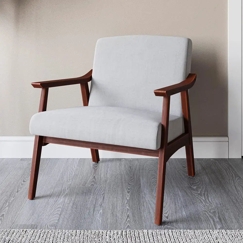 [open Box] Belleze Bianca Mid-century Accent Chair With Cushioned 