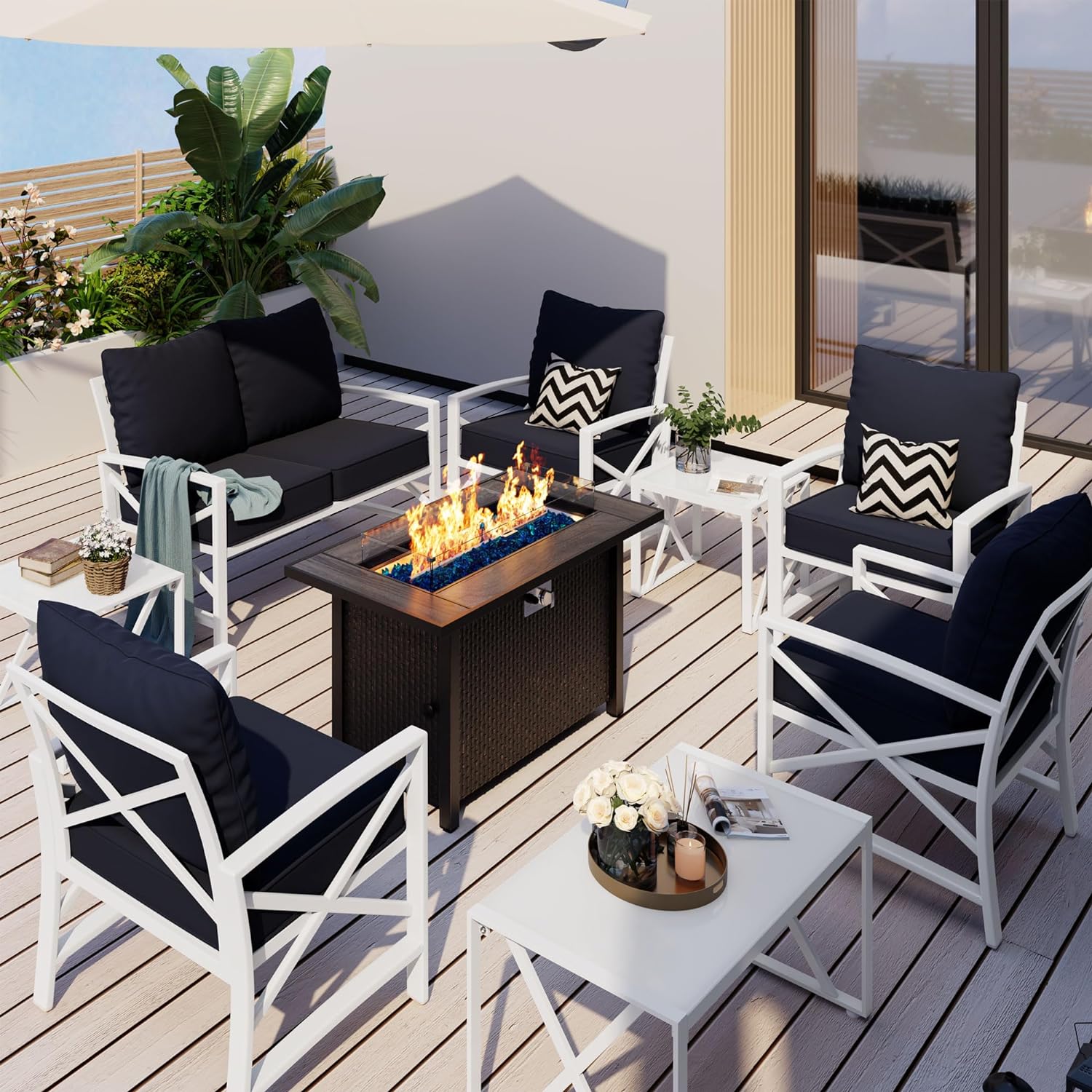 10 TopRated Metal Patio Sets with Fire Pit Tables on Amazon SOAPLAKE'S