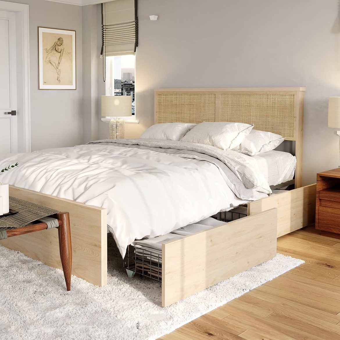 10 Top-Selling Wooden Headboard Beds with Storage at Amazon