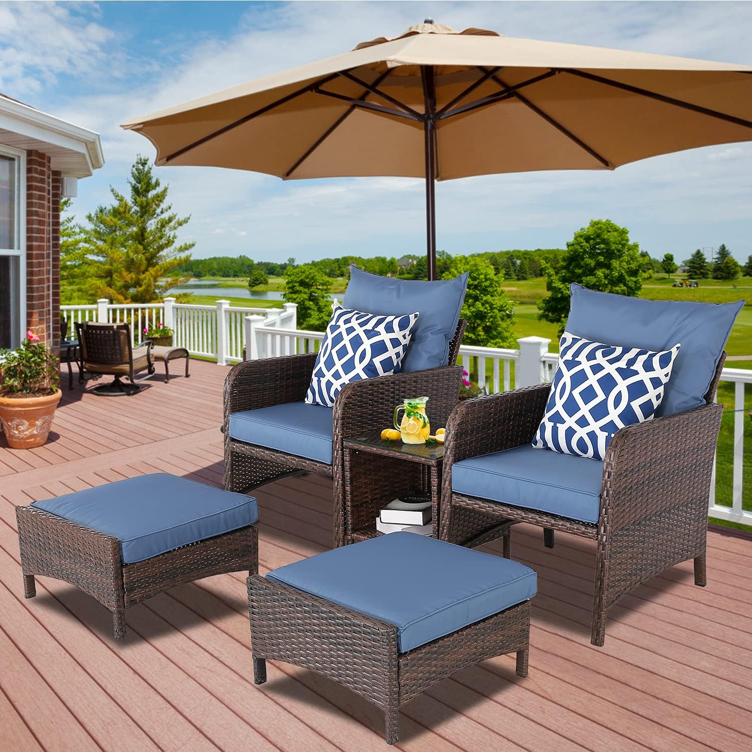 Relax in Style: The 12 Best 2-Person Patio Sets with Footrests for ...